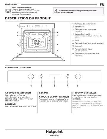 FI7 861 SP IX HA | HOTPOINT/ARISTON FI6 861 SP IX HA Oven Manuel utilisateur | Fixfr