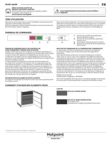 BFS 1222 1 | HOTPOINT/ARISTON BFS 1222.1 Freezer Manuel utilisateur | Fixfr