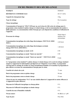 Indesit IS 41 V (EX) Dryer Manuel utilisateur