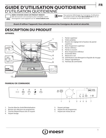 Indesit DFG 15B10 S EU Dishwasher Manuel utilisateur | Fixfr