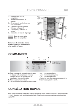 NEUTRO NVE1810W Freezer Manuel utilisateur