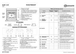 Bauknecht ELZM 6160 IN Oven Manuel utilisateur