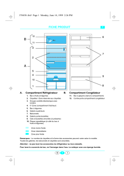 V-ZUG 654.02.02 Refrigerator Manuel utilisateur