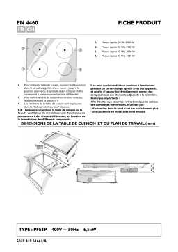 Bauknecht EN 4460 IN Hob Manuel utilisateur