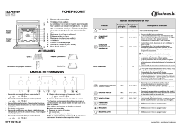 Bauknecht ELZM 8469 IN Oven Manuel utilisateur