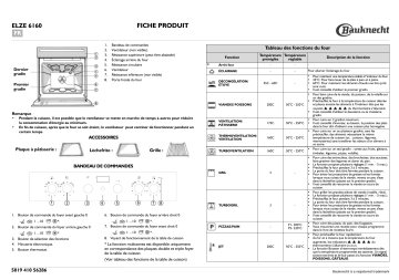 ELZE 6160 IN | Bauknecht ELZE 6160 AL Oven Manuel utilisateur | Fixfr