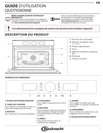 Bauknecht EMPK5 5645 PT Microwave Manuel utilisateur | Fixfr