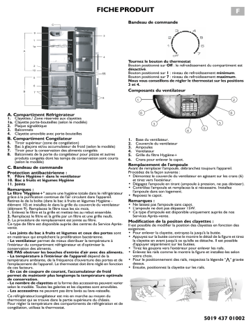 KGA 355 BIO OPTIM. | Bauknecht KGA 355 BIO OPTIMA Fridge/freezer combination Manuel utilisateur | Fixfr