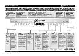 Bauknecht GSF 7955 WH TOUCH Dishwasher Manuel utilisateur