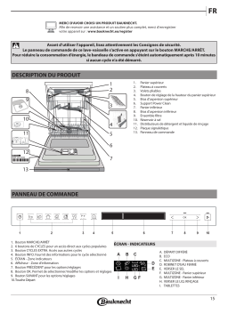 Bauknecht BCIF 5O41 PLEGTS Dishwasher Manuel utilisateur