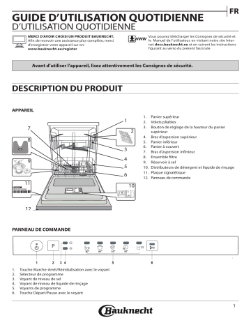 Bauknecht BIE 2B19 Dishwasher Manuel utilisateur | Fixfr