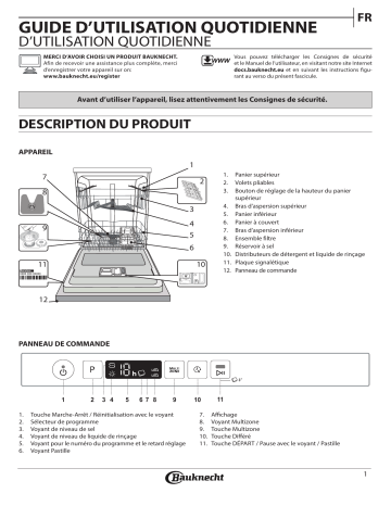 Bauknecht BCIC 3C26 E Dishwasher Manuel utilisateur | Fixfr