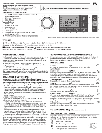 Bauknecht T Soft M11 82WK IL Dryer Manuel utilisateur | Fixfr