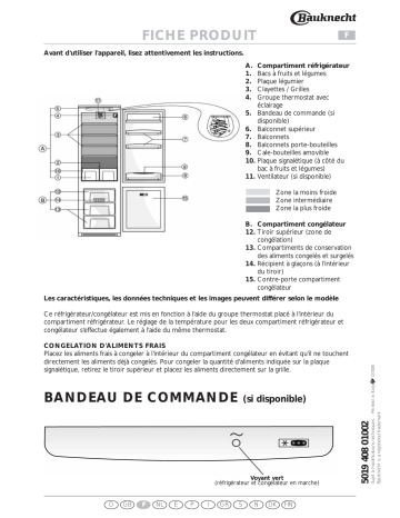 KGI 11611/A+ | Bauknecht KGI 11811/A+ Fridge/freezer combination Manuel utilisateur | Fixfr