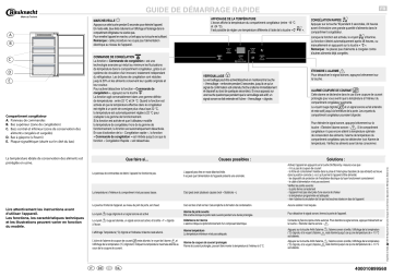 Bauknecht GKIE 2884 A++ Freezer Manuel utilisateur | Fixfr