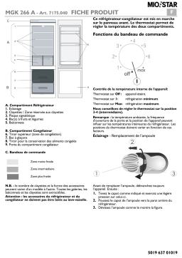 Miostar MGK 266 A Fridge/freezer combination Manuel utilisateur