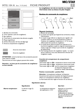 Bauknecht MTG 104 A Freezer Manuel utilisateur