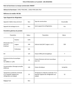 Indesit INC 861 Refrigerator Manuel utilisateur