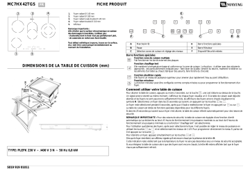 Maytag MC7HX42TGS Hob Manuel utilisateur | Fixfr