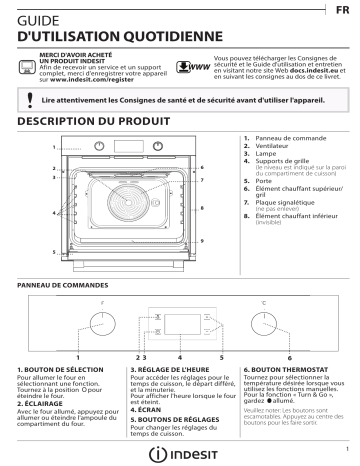 Indesit IFW 3544 JH IX Oven Manuel utilisateur | Fixfr