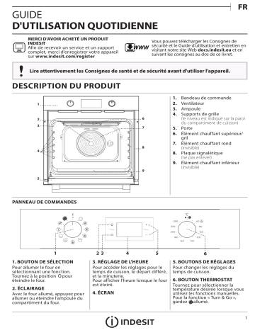 Indesit IFW 5844 IX Oven Manuel utilisateur | Fixfr