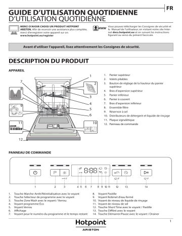 HOTPOINT/ARISTON HFC 3C26 SV Dishwasher Manuel utilisateur | Fixfr