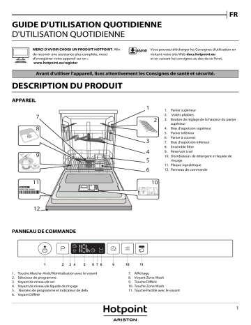 HOTPOINT/ARISTON HIC 3C24 S Dishwasher Manuel utilisateur | Fixfr