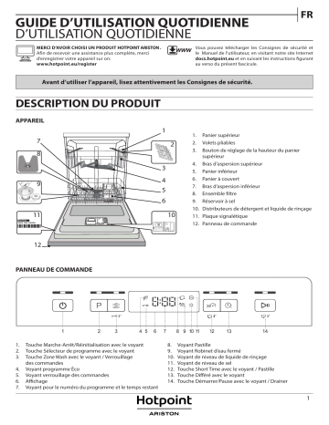 HOTPOINT/ARISTON HFC 3B+26 Dishwasher Manuel utilisateur | Fixfr