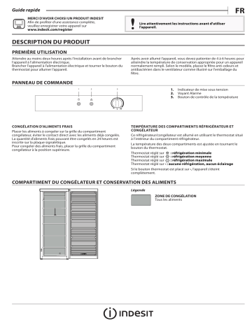 Indesit UI6 1 W UK.1 Freezer Manuel utilisateur | Fixfr