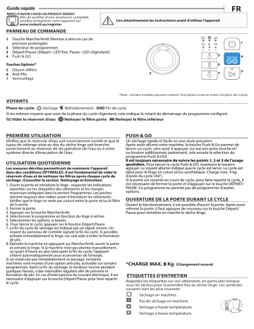 Indesit YT CM08 8B EU Dryer Manuel utilisateur | Fixfr