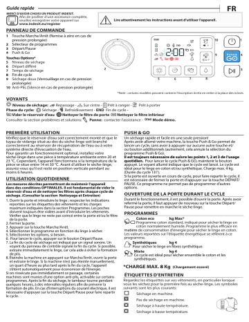 Indesit YT M11 83K RX EU Dryer Manuel utilisateur | Fixfr