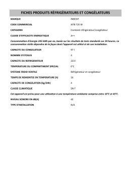 Indesit XIT8 T2E W Fridge/freezer combination Manuel utilisateur