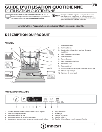 Indesit DIC 3B+16 A S Dishwasher Manuel utilisateur | Fixfr
