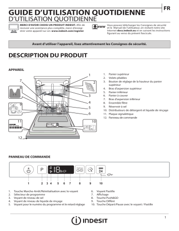 Indesit DIC 3B+16 A S Dishwasher Manuel utilisateur | Fixfr