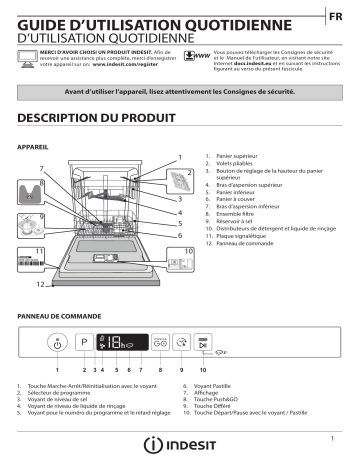 Indesit DIC 3C24 Dishwasher Manuel utilisateur | Fixfr