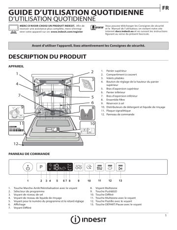 Indesit DKIO 3T131 A FE Dishwasher Manuel utilisateur | Fixfr