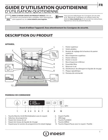 Indesit DIC 3C24 AC S Dishwasher Manuel utilisateur | Fixfr