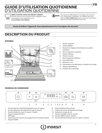 Indesit DFO 3C23 A X Dishwasher Manuel utilisateur | Fixfr