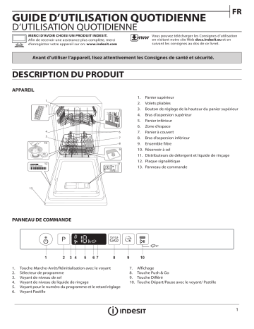 Indesit DSIC 3T117 C Dishwasher Manuel utilisateur | Fixfr