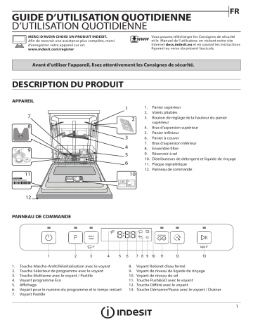 Indesit DFO 3C26 X Dishwasher Manuel utilisateur | Fixfr