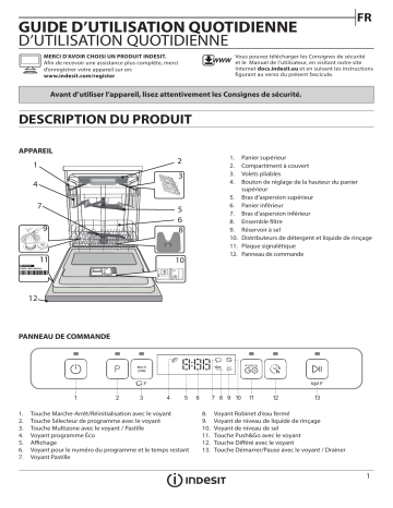 Indesit DFO 3T133 A F Dishwasher Manuel utilisateur | Fixfr