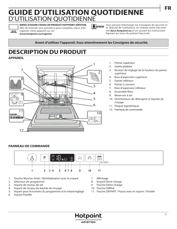 HOTPOINT/ARISTON HI 5010 C Dishwasher Manuel utilisateur | Fixfr