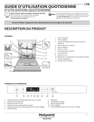 HI 5020 C | HOTPOINT/ARISTON HIS 5020 C Dishwasher Manuel utilisateur | Fixfr