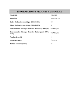 Indesit IS67V5PCX/E Cooker Manuel utilisateur