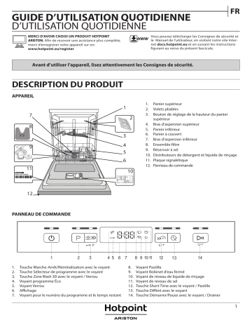 HOTPOINT/ARISTON HFC 3C33 W X Dishwasher Manuel utilisateur | Fixfr