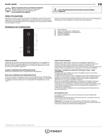 INFC9 TO32X | INFC8 TO32X | Indesit INFC8 TO22K Fridge/freezer combination Manuel utilisateur | Fixfr