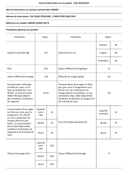 Indesit BWEBE 81485X WK N Washing machine Manuel utilisateur