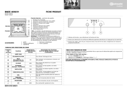 Bauknecht BMZE 4006/01 WS Oven Manuel utilisateur