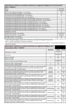 Hotpoint HW170EK S Double Cooker Manuel utilisateur