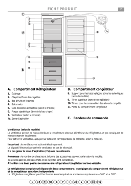 Whirlpool ARC 6181 Fridge/freezer combination Manuel utilisateur